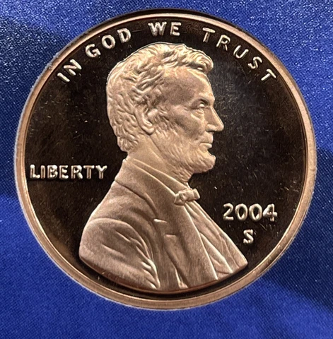 2004 S Proof Lincoln Cent With Free Shipping Cover