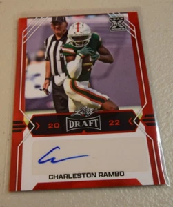 2022 Leaf Draft: Autographs Red Charleston Rambo AU #BA-CR1 Oklahoma Sooners - Bild 1 von 2