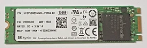 256 GB SATA III Ngff SSD SK hynix WITH 2 2280 P/N HFS256G39MND-2300A MLC Hard - Afbeelding 1 van 1