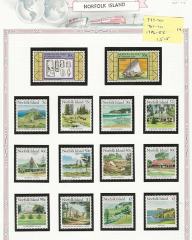 NORFOLK ISLAND...Sc #399-400 & 404-15...Mint NH...1986/88...14 Diff...SCV $15.15 Cover
