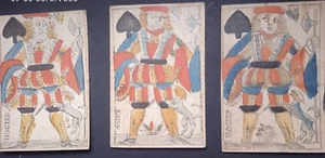 Spielkarten XVIII. Portrait de Paris 3 Diener von Pique Varianten, Spiel - Bild 1 von 2