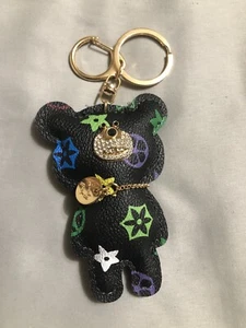 Luxury Black Bear leather, Keychain Key Chain, Accessories Backpack, gift, purse - Picture 1 of 5