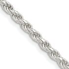 Sterling Silver Rope Link Bracelet 8"