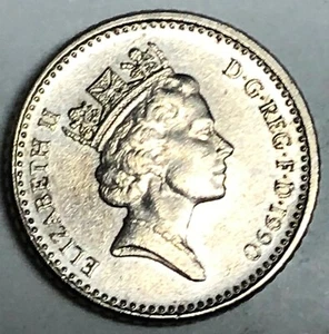 # C7304 GREAT BRITAIN COIN, FIVE PENCE 1990 - Picture 1 of 2