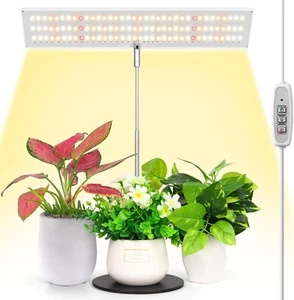 Full Spectrum LED Grow Light for Indoor Plants, Height Adjustable, Timer, 4 Dimm - Picture 1 of 7