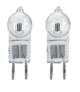 2x Capsule Light Bulb 50W 12V Halogen GY6.35 2 pin 3000K Clear Lamp With UV Stop - Picture 1 of 4