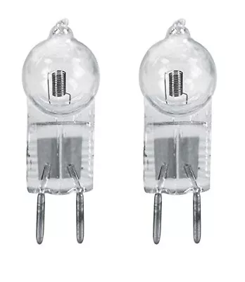 2x Capsule Light Bulb 50w 12V Halogen GY6.35 2 pin 2900K Clear Lamp With UV Stop - Image 1 of 4