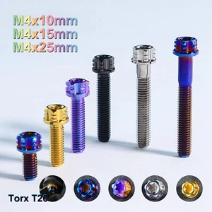 Tornillos de titanio TC4 Torx Drive M4x10/15/25 mm para modificación de motocicleta - Imagen 1 de 10