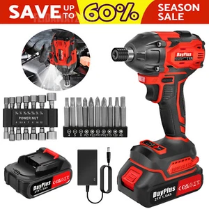 1500Nm Cordless Impact Wrench 1/2" Driver Ratchet Rattle Nut Gun Battery Charger - Picture 1 of 16