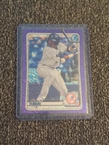 2020 Bowman Chrome - Purple Shimmer Refractor #BCP-223 Estevan Florial (RC) - Bild 1 von 2