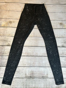 Lululemon Wunder Under Leggings UK 10 Black Constellation Stretch 31L High Rise - Picture 1 of 17