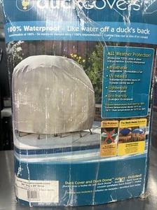 Terrassentisch/Stühle Runde Abdeckung Entenabdeckungen mit Entenkuppel 90” Durchmesser 29” Tropfen - Bild 1 von 3