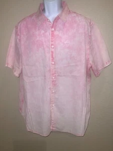 2X Short sleeve button up Dress/Casual Shirt by Original Use PINK lightweight - Picture 1 of 6