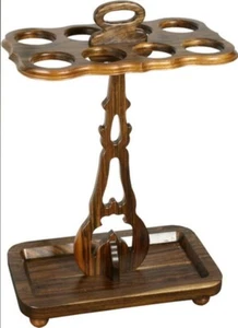 Handmade Antique Designer Wooden Storage Rack for Walking Canes Sticks Golf Club - Picture 1 of 14