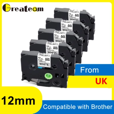 Compatible Brother TZ-231 P-Touch Black On White Label Tape 12mm x 8m TZe-231 - Image 1 of 4