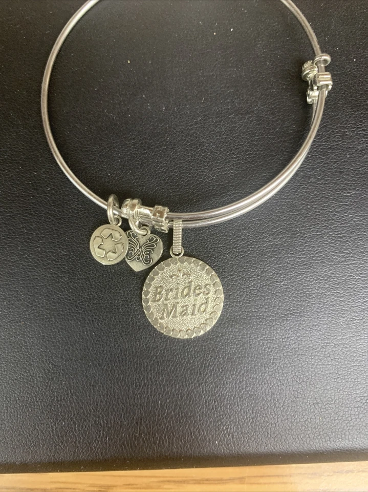 Pulsera Angélica de latón blanco para novias 610-00536 Foto 1 de 1