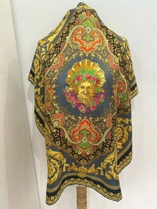 S16# atelier Versace new silk multicolore Scarf 34 inch - Picture 1 of 5