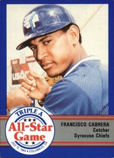 1989 Triple A All-Stars ProCards #AAA16 Francisco Cabrera