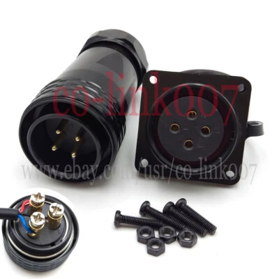 WEIPU SA28 4Pin Panel Mount Waterproof Connector IP67,25A Electrical Connector - Image 1 of 4