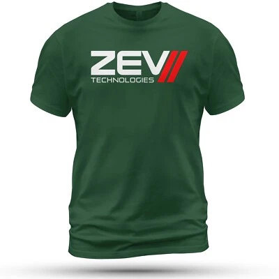 Zev Technologies 徽标 T 恤滑稽尺寸 S-5XL 美国制造 — 第 1/2 张图片