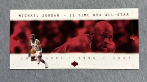 *1997 Upper Deck Michael Jordan 11 Time All Star #MJ7 MJ8 MJ9 carta pannello non tagliata - Foto 1 di 2