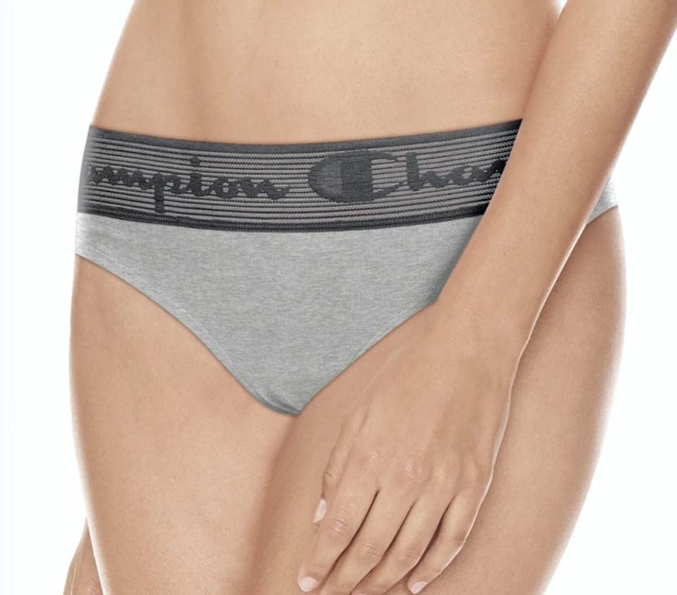 Braguita de bikini CHAMPION ancha de encaje con logotipo de buey gris brezo para mujer S M L XL 2X Foto 1 de 4