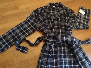 NWT, $54. MSRP, Men's Sonoma Plush Microfleece Plaid Bath Robe Bathrobe 3X / 4X - Picture 1 of 7