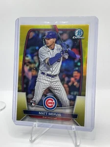 2023 Bowman Chrome MATT MERVIS SP RC Yellow Refractor /75 Cubs - Picture 1 of 1