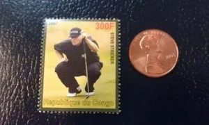 Steve Stricker GOLF 2007 300F Republique du Congo Perforated Stamp WOW - Picture 1 of 1
