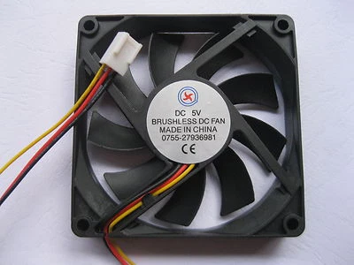 1 pcs Brushless DC Cooling Fan 9 Blade 5V 8015S 80x80x15mm 3 wire Sleeve Bearing - Image 1 of 3