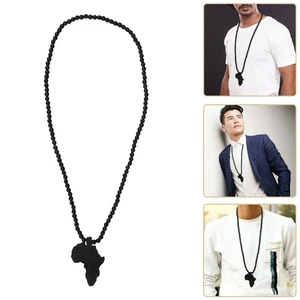 Joyería unisex hecha a mano collar collares de madera para mujer cadena de cuentas - Imagen 1 de 12