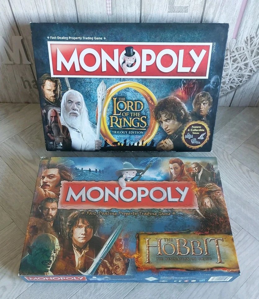 Monopoly Lord of The Rings Trilogy Edition The Hobbit Desolation of Smaug Bundle - Image 1 of 4