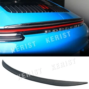 For Porsche 911 Carrera 992 Car Styling Spoiler Carbon Fiber Rear Lip Wing - Picture 1 of 17