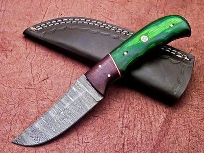 Cuchillo de caza de camping hoja de Damasco hecho a mano personalizado de 8" TR-5482 Foto 1 de 4