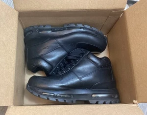 2010 Nike Black Leather Air Max Goadome Waterproof Boots Men SZ 7.5 865031-009 - Picture 1 of 19