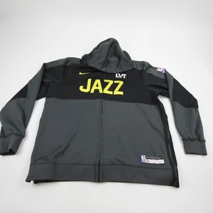 Utah Jazz Nike NBA Authentics Dri-Fit Jacket Men's Gray/Black Used - Picture 1 of 7