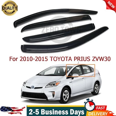 For 2010-2015 Toyota Prius ZVW30 Window Visor Vent Shade Sun Rain Guards Foto 1 de 4