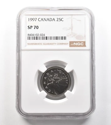 1997 Canada 25 Cents SP70 NGC *5287 - Image 1 of 3