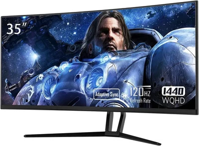 Fiodio 35" Curved LCD Monitor V3L6W, A038797434356529, 120Hz, 1 Unit