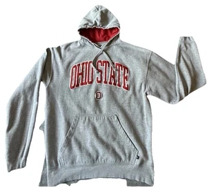 Ohio State Buckeyes Sudadera Gris Adulto OSU Fútbol Unisex Rojo Interior Capucha - Imagen 1 de 10