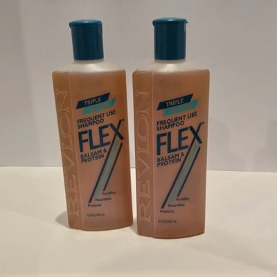 2x Revlon Flex Body Building Balsam & Protein Frequent Use Shampoo 15 fl oz - Image 1 of 2