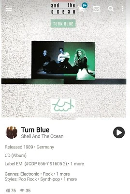 Shell And The Ocean ~ Turn Blue CD 1989 Hi-Tech AOR Melodic Rock Holly Knight  - Image 1 of 3