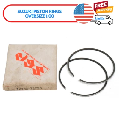 Anillos de pistón Suzuki TS125 TC125 RV125 DS125 1,00 nos originales Japón 12140-28720 Foto 1 de 4