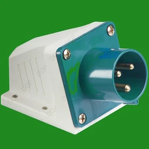 Electrodoméstico de caravana industrial 16A 240V 3 pines Ceeform IP44 entrada enchufe macho - Imagen 1 de 1