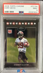 Cory Boyd 2008 Topps cromo negro PSA 9 RC TC194 - Imagen 1 de 2