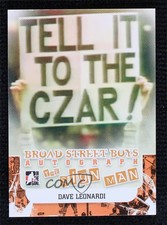 2011-12 ITG Broad Street Boys Series Auto Orange Dave Leonardi #A-DL1 Auto