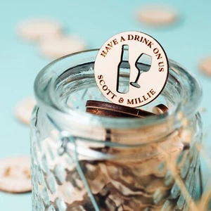 Wedding Drinks Tokens Floral Boho Style and Details - Picture 1 of 8