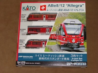 USA Seller - New! KATO 10-1273 N gauge RhB ABe 8/12 locomotive (3 sections EMU) - Image 1 of 2