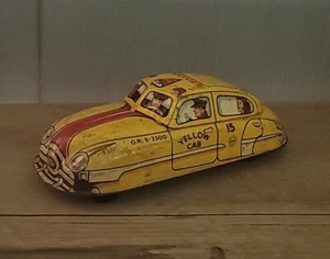 Vintage Marx Blech Litho Skyview Aufzieh gelb Taxi oder 5 2500 funktioniert nicht - Bild 1 von 9