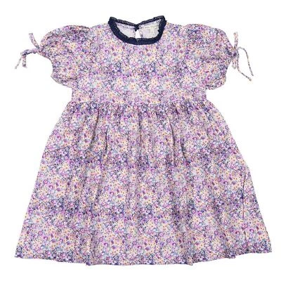 Vestido Julia de manga corta Bebe Organic Nostalgia para niñas 5 Morado Estampado floral Foto 1 de 4